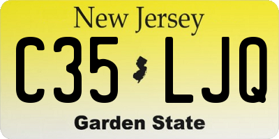 NJ license plate C35LJQ