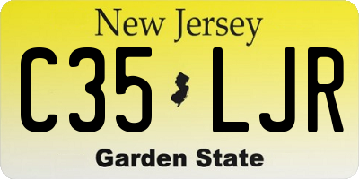 NJ license plate C35LJR