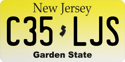 NJ license plate C35LJS