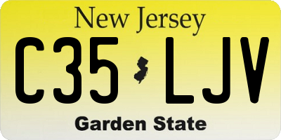 NJ license plate C35LJV
