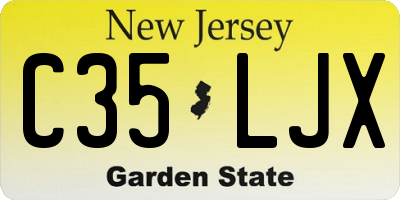 NJ license plate C35LJX