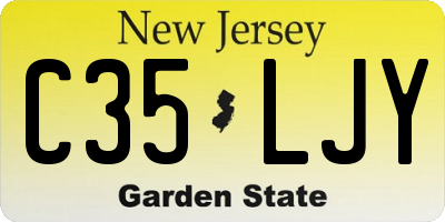 NJ license plate C35LJY