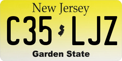 NJ license plate C35LJZ