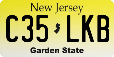 NJ license plate C35LKB