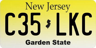 NJ license plate C35LKC