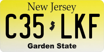 NJ license plate C35LKF