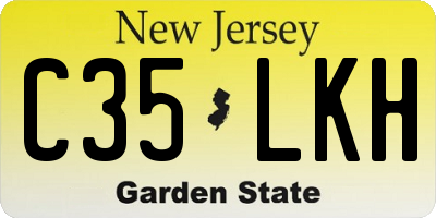 NJ license plate C35LKH