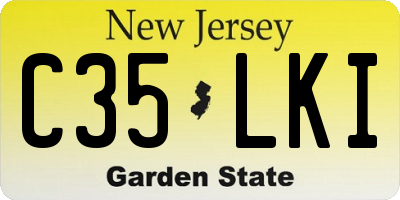NJ license plate C35LKI