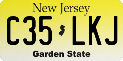 NJ license plate C35LKJ