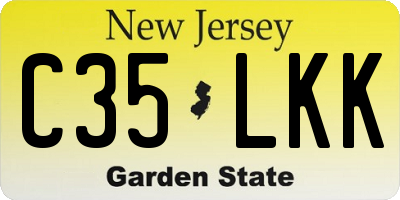 NJ license plate C35LKK