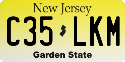 NJ license plate C35LKM