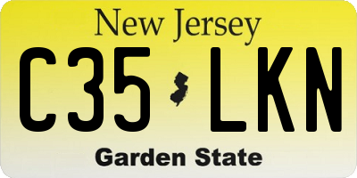 NJ license plate C35LKN