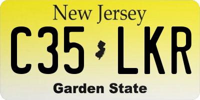 NJ license plate C35LKR