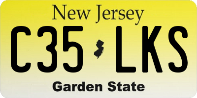 NJ license plate C35LKS