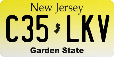 NJ license plate C35LKV