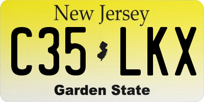 NJ license plate C35LKX