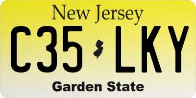NJ license plate C35LKY