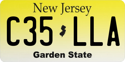 NJ license plate C35LLA