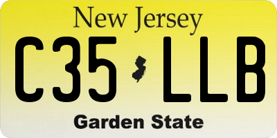 NJ license plate C35LLB