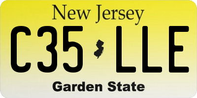 NJ license plate C35LLE