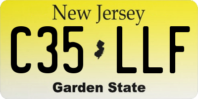 NJ license plate C35LLF