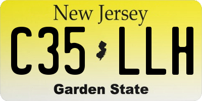 NJ license plate C35LLH