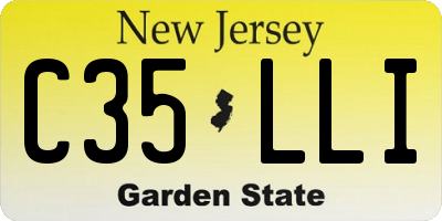 NJ license plate C35LLI