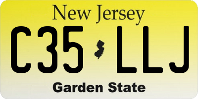 NJ license plate C35LLJ