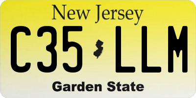 NJ license plate C35LLM