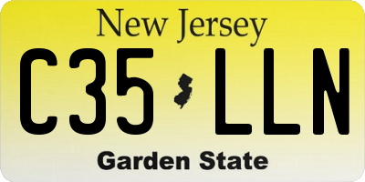 NJ license plate C35LLN