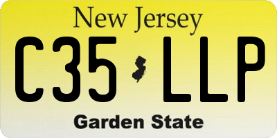 NJ license plate C35LLP