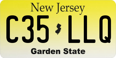 NJ license plate C35LLQ