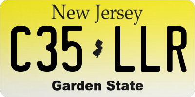 NJ license plate C35LLR