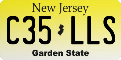 NJ license plate C35LLS