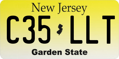NJ license plate C35LLT