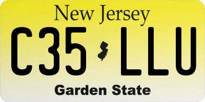 NJ license plate C35LLU