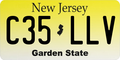 NJ license plate C35LLV