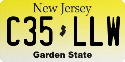 NJ license plate C35LLW