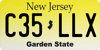 NJ license plate C35LLX