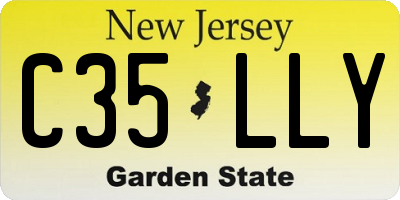 NJ license plate C35LLY