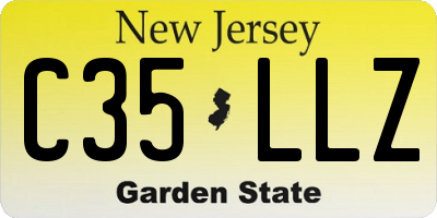 NJ license plate C35LLZ