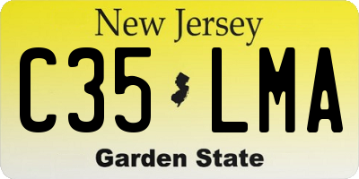 NJ license plate C35LMA