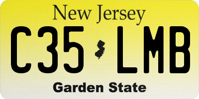 NJ license plate C35LMB