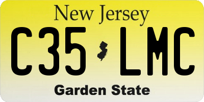 NJ license plate C35LMC