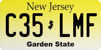 NJ license plate C35LMF