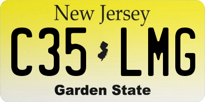 NJ license plate C35LMG