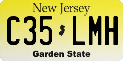 NJ license plate C35LMH