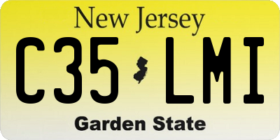 NJ license plate C35LMI