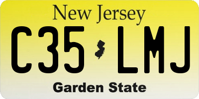 NJ license plate C35LMJ