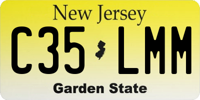 NJ license plate C35LMM